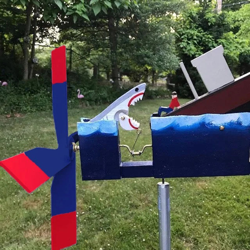 Wooden JAWS Disaster Whirligig - Funny Garden Decor【✨Free Shipping✨】