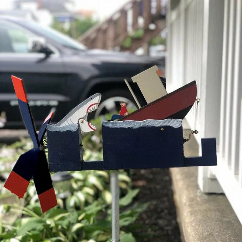 Wooden JAWS Disaster Whirligig - Funny Garden Decor【✨Free Shipping✨】