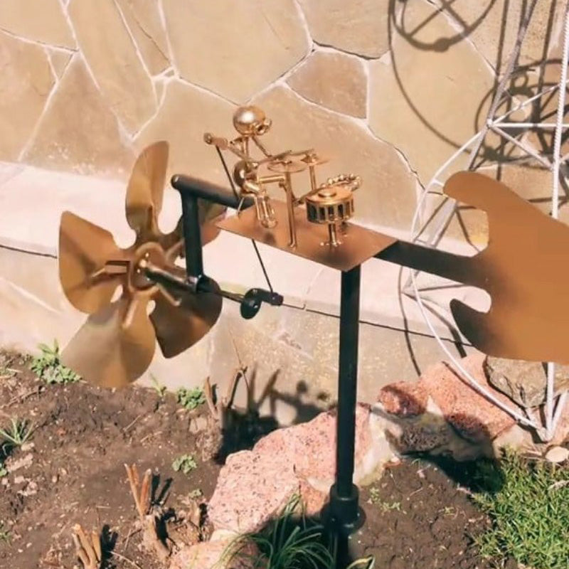 Handmade Metal Drummer Windmill