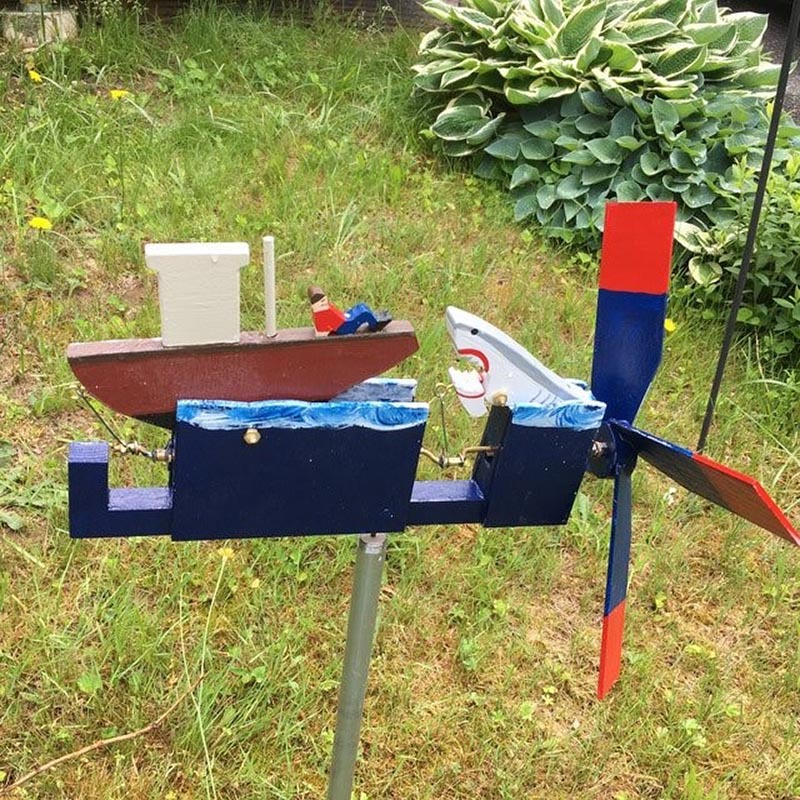 Wooden JAWS Disaster Whirligig - Funny Garden Decor【✨Free Shipping✨】