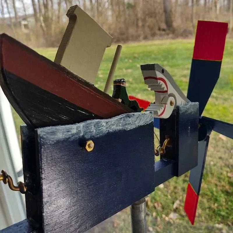 Wooden JAWS Disaster Whirligig - Funny Garden Decor【✨Free Shipping✨】