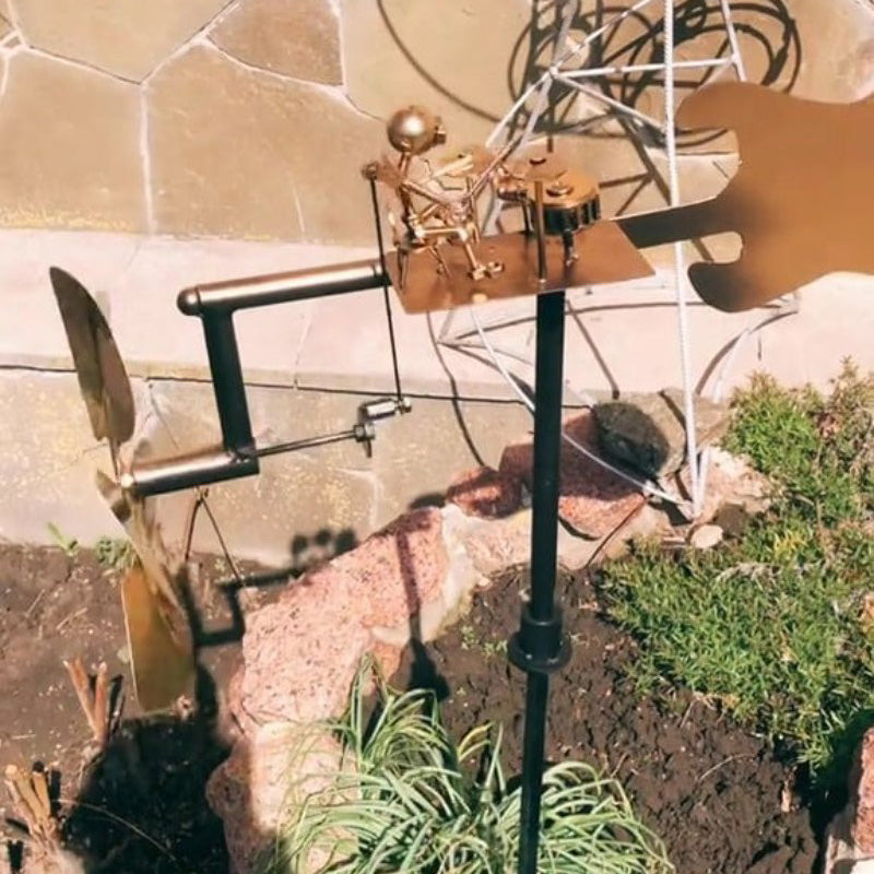 Handmade Metal Drummer Windmill