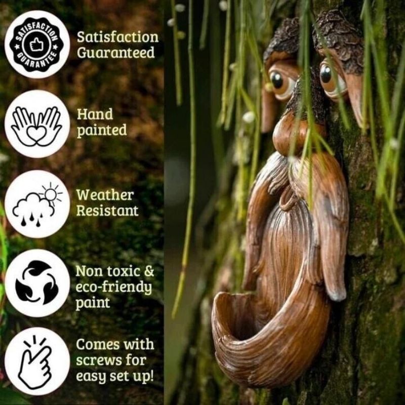 Unique Bird Feeders for Outdoors Old Man Tree Art