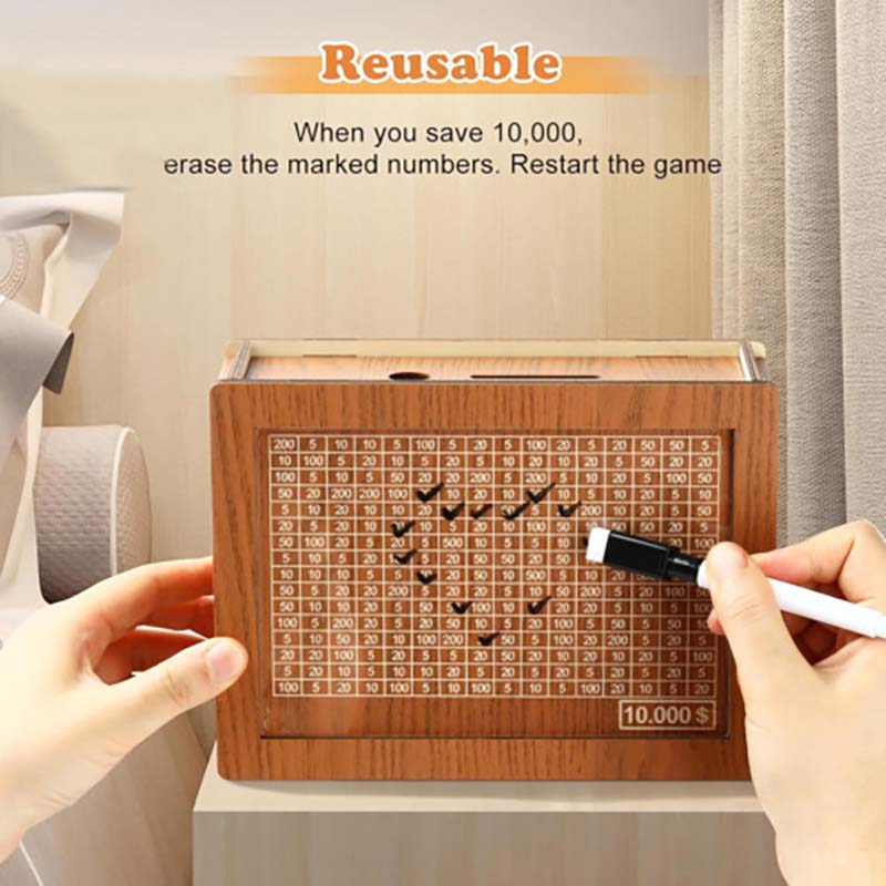 Savings Challenge Box with Money Target