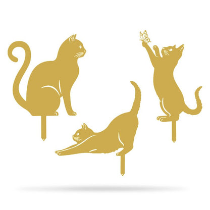 Metal Garden Art - Cats Silhouette