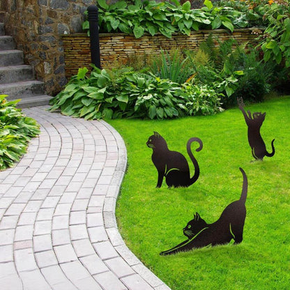 Metal Garden Art - Cats Silhouette