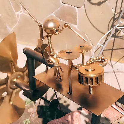 Handmade Metal Drummer Windmill