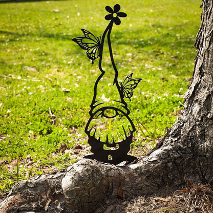 Metal Garden Art - Gnomes Silhouette