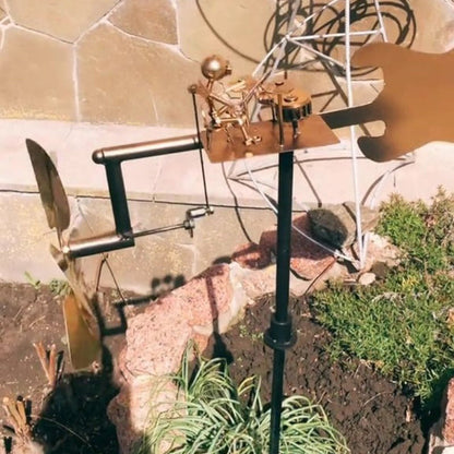 Handmade Metal Drummer Windmill