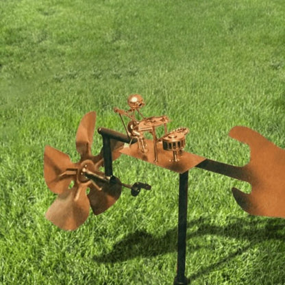 Handmade Metal Drummer Windmill